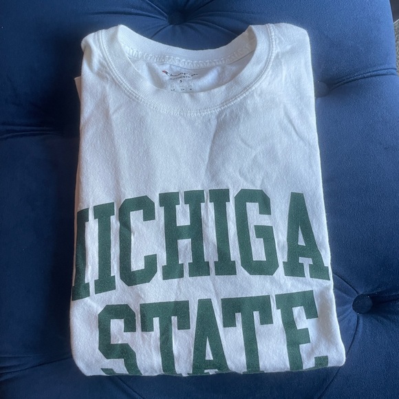 MSU Spartans White Long Sleeve T-shirt Small - Picture 8 of 8